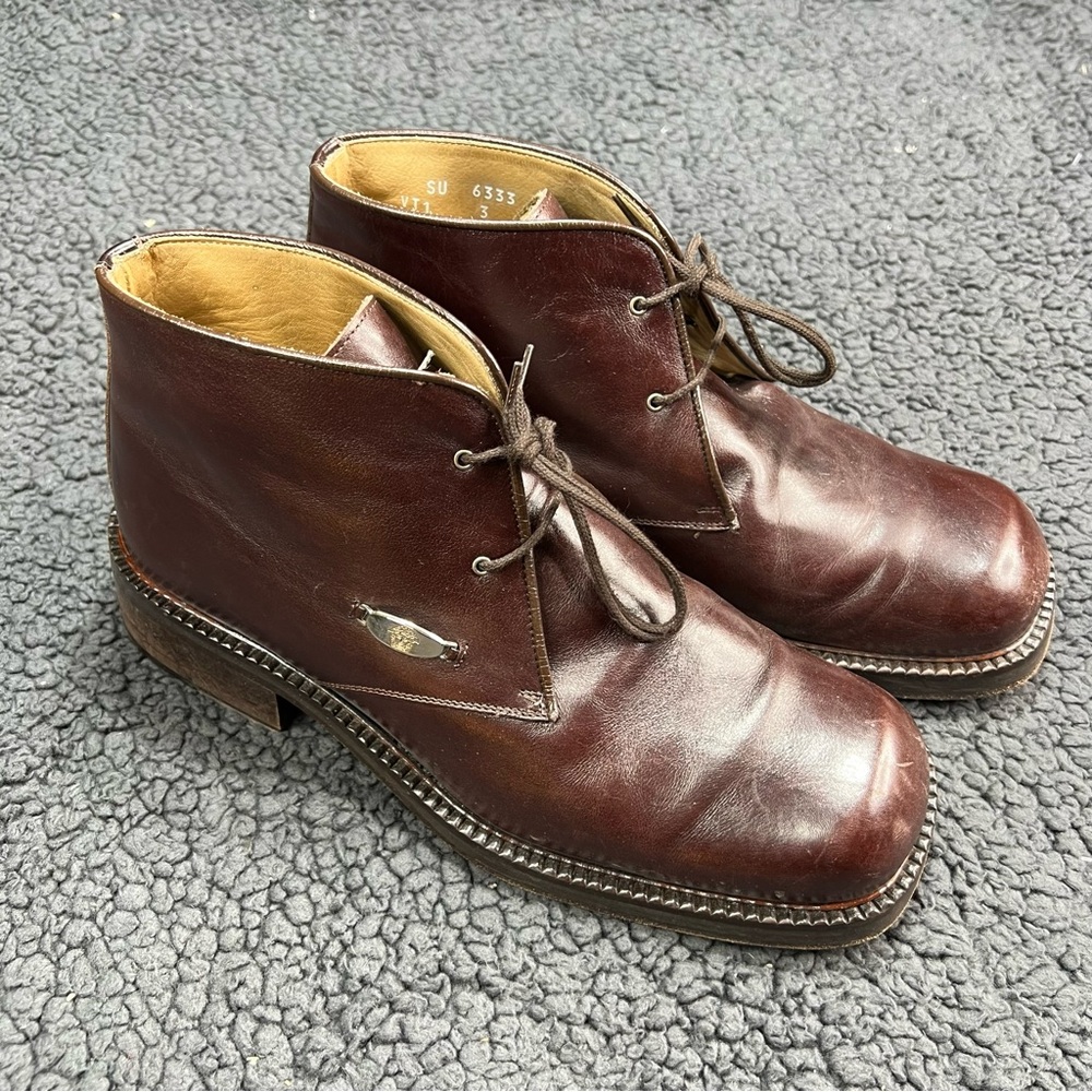 Vintage Gianni Versace Brown Leather Boots Men’s